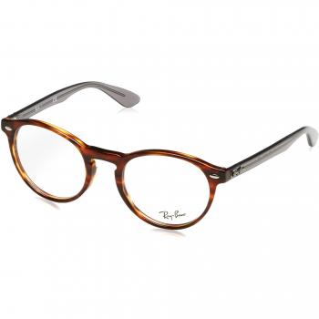 Ray-Ban 0Rx5283 5607, Monturas de Gafas para Hombre, Striped Havana, 49