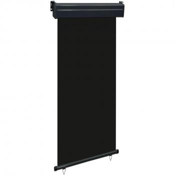 vidaXL Balcony Side Awning 105x250 cm Black