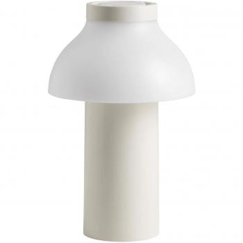 Lámpara de mesa LED portátil HAY con batería, color blanco crema