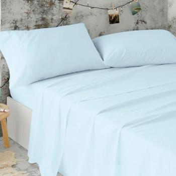 Juego de Sábanas Hosteleras 50% Algodón Gris - Suavidad, Fácil Planchado y Estilo