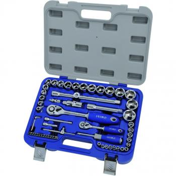 Conjunto de Herramientas de Vaso Hexagonal 1/4 y 1/2 Pulgadas con Puntas, 58 Piezas