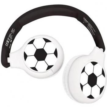 Auriculares Plegables 2 en 1 Bluetooth y Conexión por Cable con Volumen Seguro - Edición Fútbol