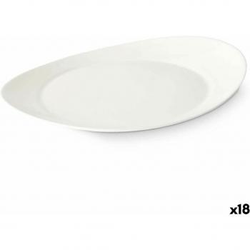 Plato Llano Vivalto Blanco de Vidrio 30,5 x 3 x 26 cm (18 Unidades)