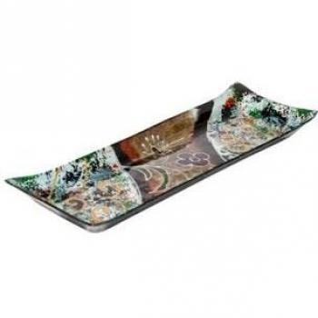 B And B - Plato decorativo cristal colores