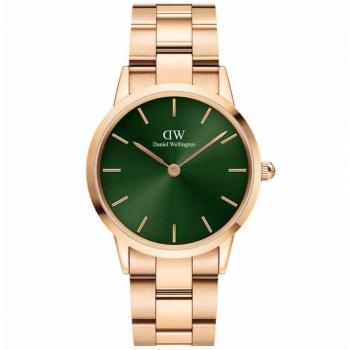 Reloj Analógico Daniel Wellington Iconic Link Esmeralda 36mm Rosado Verde DW00100419