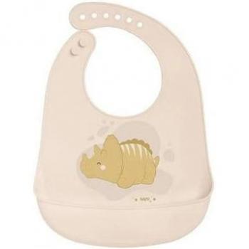 Babero Silicona Party Con Bolsillo Dinosaurio Saro