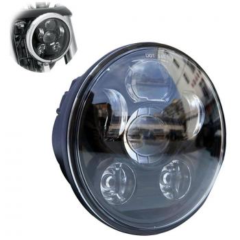 Locisne 5-3 / 4 5.75 Proyector redondo LED Proyector Daymaker para Harley Davidson Kickfaire Motocicleta Proyector Luces 45W 9 LED Bulb Iluminación Lámpara de aluminio