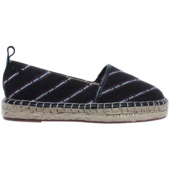 Zapatos Mujer Espadrillas KARL LAGERFELD Negro Canvas Slip On Textile Nueve