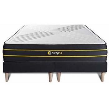 Cama SLEEPFIT con Colchón Ultra Memory - 26 cm de Altura - Color Negro - Tamaño: 160x200 cm