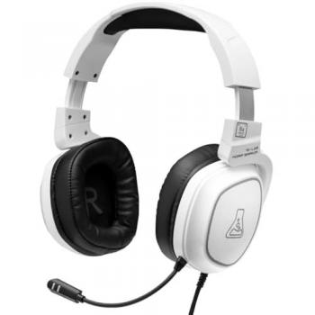 Auriculares Gaming con Micrófono Flexible, Sonido Estéreo, Cableado, Jack 3.5 mm, Orejeras Giratorias - The G-Lab Korp Barium - Blanco