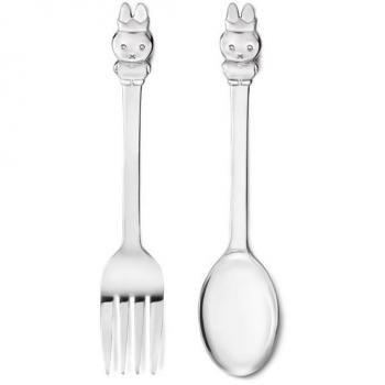 Zilverstad 6832990 - Cubiertos Infantiles, 2 Piezas, de la Reina Miffy