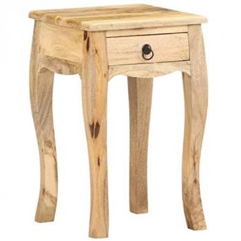 Solid Mango Wood Nightstand 28x28x46 cm