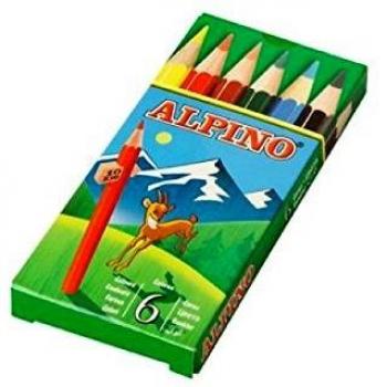 LAPICES DE COLORES ALPINO 651 C/DE 6 COLORES CORTOS