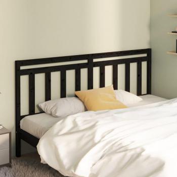 Cabecero para cama de madera maciza de pino negro 186x4x100 cm