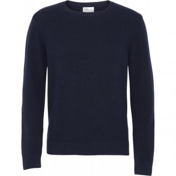 Colorful Standard Classic Merino Wool Crew Neck Sweater in Navy Blue