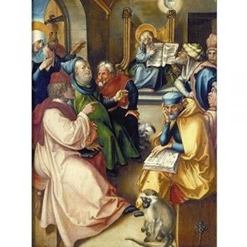 Póster de Impresión o Lienzo - Cuadro de Imagen Impresión Artland montado Madera Contrachapada en bastidor Alberto Durero el zwölfjährige Jesús en el Templo. Altar de la: Los siete dolores Mariae. 1495/96 disponible en varios tamaños y colores, 