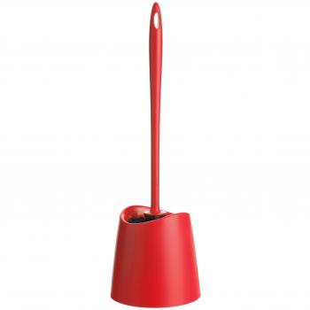 Tatay Escobilla de Baño WC Estandar, de Polipropileno, Cepillo Negro, Libre de BPA, Fabricado en España, Color Rojo, Medidas 12 x 12 x 38 cm