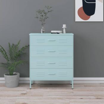 Cajón de acero verde menta 80x35x101,5 cm