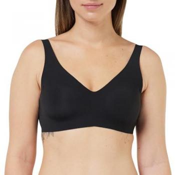 Bralette Sloggi Zero Feel 2.0 con cierre de gancho, tamaño M+, color negro - Sin aros - Ropa interior para mujeres
