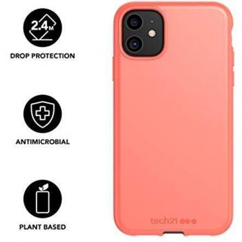 Tech21 Studio Colour Funda Protectora Fina Rígida para iPhone 11 - Coral