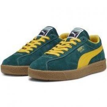 Puma Delphin Unisex Sneakers, Green/Orange, Casual Style, 1-3cm Sole Height, Size 43