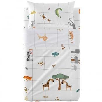 Juego de Sábanas Cuna Mini Savanna 2 Piezas Multicolor - 100% Algodón - Calidad 150 TC - Fabricado en España
