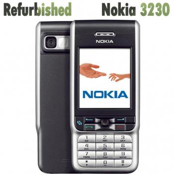 Teléfono móvil reacondicionado Nokia 3230 original, 90% nuevo, color negro, set simple