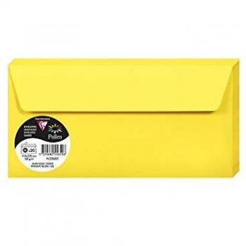 Clairefontaine 5565C - Paquete de 20 Tarjetas DL - 110x220mm Pollen Amarillo Sol 120gr