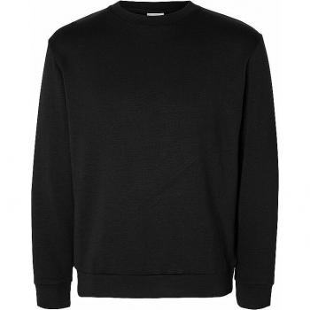 Sudadera de Hombre Selected Emanuel Soft Negra con Cuello Redondo y Stretch - Talla S