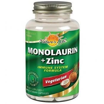 Nature's Life, Monolaurin + Zinc, 90 Vegetarian Capsules