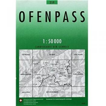 Mapa excursionista y topográfico Ofenpass 1:50.000 - Mapiberia