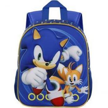 Mochila 3D Tails Sonic 2 Azul Preescolar 31cm