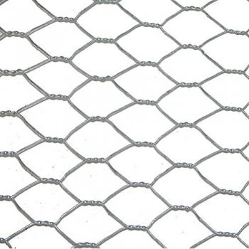Malla para animales gris de triple torsión - H.0.5 x L.10 m - Malla H.13 x L.13 mm
