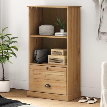 Librería Vigo 60x35x114,5 cm madera maciza de pino color marrón