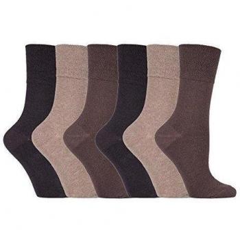 Gentle Grip - calcetines mujer sin goma colores fantasia estampados de algodon tamaño 37-42 eur