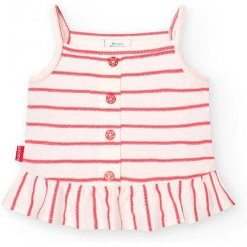 Top de niña de tirantes con estampado de rayas