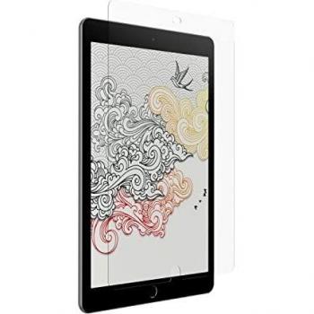 Invisibleshield Protector de Pantalla Fusion+ Canvas para iPad 10.2 pulgadas, vidrio templado, antimicrobiano, protección contra impactos, sensible al tacto, fácil aplicación