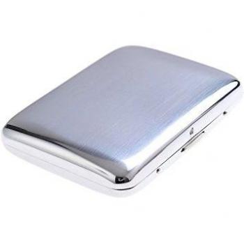 Pitillera de acero inoxidable de alta calidad, curvada elegantemente y con la superficie pulida delicadamente, para 16 cigarros, 320-06