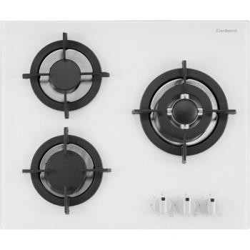 Encimera de Gas Corberó CPCGY2313W 3 Zonas en Cristal Blanco