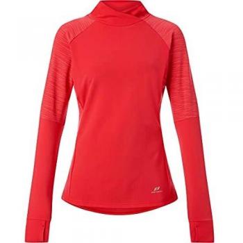 Pro Touch Camiseta de manga larga Rumba II, rojo y plateado, 38