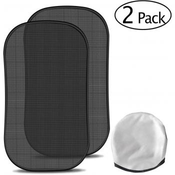 PullPritt Parasol de Coche, Parasol de coche para bebé, Ventana Lateral Trasera, Para Bebés, Niños y Mascotas, Doble Tejido para Máxima Protección contra Rayos UVA, Protege contra Quemaduras Solares