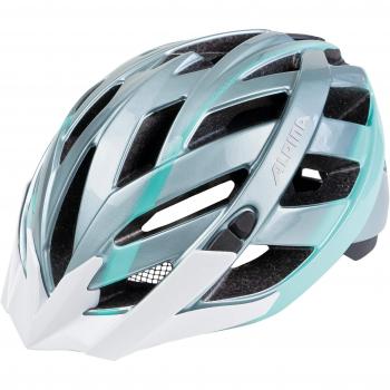 ALPINA Panoma Bicicleta Casco, Primavera/Verano, Unisex, Color Steelgrey-Smaragd, tamaño 56-59 cm