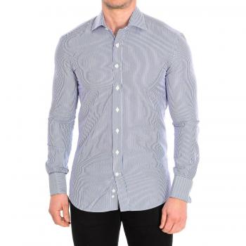 Camisa manga larga Slim y cuello de solapa THYM5-SLIM para hombre
