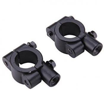 SODIAL(R) 2X Base Retrovisor Espejo para Moto Motocicleta 8mm Negro