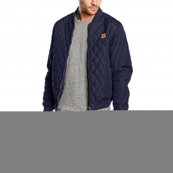 Urban Classics Diamond Quilt Navy Nylon Parka