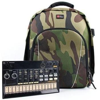 DURAGADGET ¡Mochila De Camuflaje Para Serie Korg Volca! + Funda Impermeable