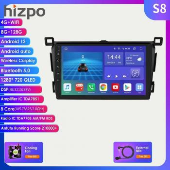 9 4G Carplay 2din Android Multimedia Video Player for Toyota RAV4 (2013-2018) with GPS Navigation, SWC, DVR, OBD2, RDS, AM/FM, BT, WIFI