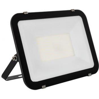 Foco Proyector LED 100W 120lm/W IP65 Slim Cristal Negro Blanco Frío 6000K