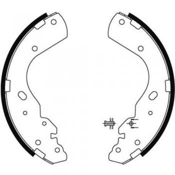 Juego de zapatas de freno HELLA 8DB 355 002-851 para FORD Ranger Mk2 y Mk3 sin levante del freno de mano