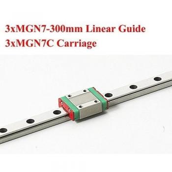 3sets de MR7 7 mm Mini - guía de Linear 300 mm mgn7 movimiento lineal guía con mgn7 C lineal Bloque para CNC